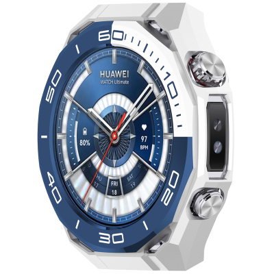 适用华为手表watchUltimate2非凡探索镂空PC半包表壳双色数字刻度