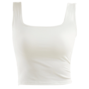 吊带背心女夏季带胸垫外穿内搭修身露背性感交叉美背文胸一体上衣