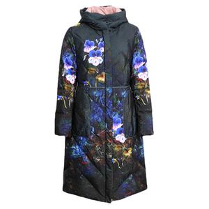 优雅CIAO冬季商场同款高品质定位通勤印花拉链白鹅绒服羽绒服女士