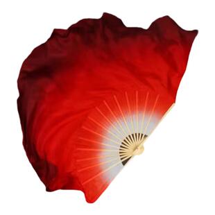 扇子舞蹈扇破阵乐原版酒红真丝跳舞扇子小兰花奖表演道具开场舞扇