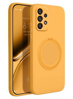 适用三星A54手机壳galaxya53/A52新款5G版samsunga硅胶galaxy套545g535g525g支点壳带支架全包防摔磁吸软外壳
