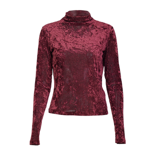 婉甸2026春季新品安可拉红/黑色网纱套头贴身内搭上衣1251I01YJA