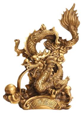 龙腾盛世铜龙办公室摆件吉祥物