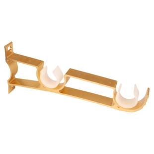 超厚铝合金窗帘双杆支架托架挂钩支撑固定底座孔距6.5cm罗马配件