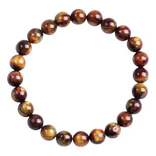 天然红金流光彼得石手链串女男木变石猫眼闪电绢丝油画手串礼物