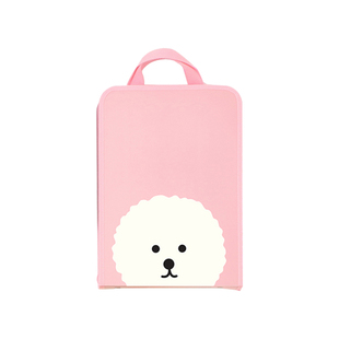 bookfriends韩国A4拉链文件包袋可爱卡通男女学生资料手提补习包