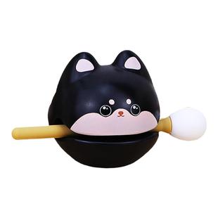 小猫木鱼解压上班情绪稳定神器工位办公桌装饰摆件同事礼物离职女