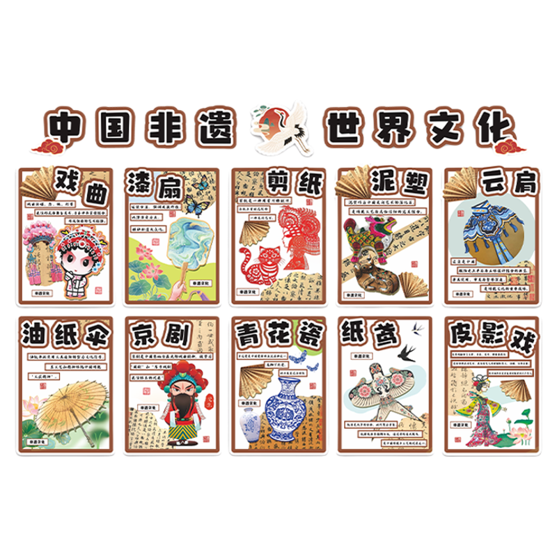 幼儿园非遗环创主题墙成品墙贴