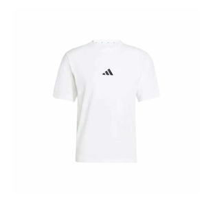 adidas阿迪达斯男子舒适透气圆领上衣运动休闲白色短袖T恤JF1092