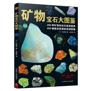 正版书籍 矿物宝石大图鉴 200种矿物宝石鉴赏图典 儿童百科全书大百科少儿3-6-10岁图书漫画书科学课外书籍幼儿科普绘本书中缘
