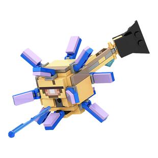 21136我的世界海洋纪念碑 B042远古守卫者拼装儿童人仔积木玩具