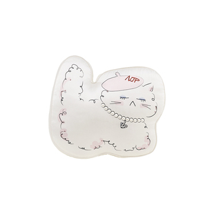 Not Just Pajama Kiki系列珍珠小猫真丝抱枕桑蚕丝靠枕客厅沙发