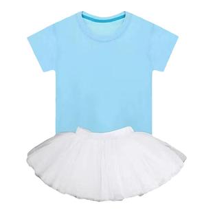 幼儿园请你帮帮忙舞蹈演出表演服孩子的天空糖果彩色短袖米奇手套