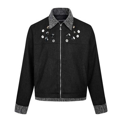 小柯高级感纽扣设计秋季夹克外套