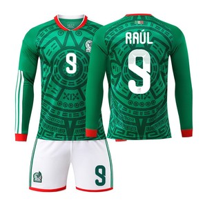 2526墨西哥主场长袖球衣9号劳尔11希门尼斯洛萨诺足球服套装定制