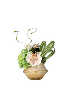 简约时尚玻璃小花瓶插花客厅茶几洽谈桌花艺高级感小清新桌花摆件