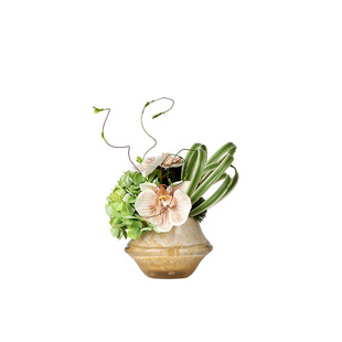 简约时尚玻璃小花瓶插花客厅茶几洽谈桌花艺高级感小清新桌花摆件