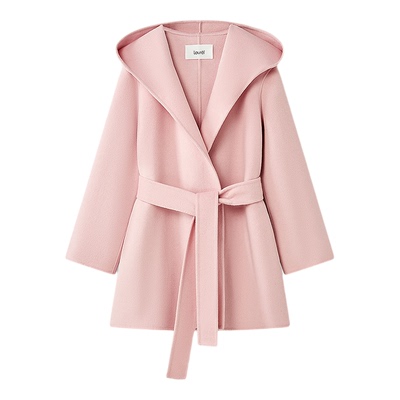 【绵羊毛】Laurel劳芮新款翻领系带收腰中长大衣LWD354D04100