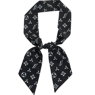 春秋字母细窄长条丝巾女百搭时尚小领巾牛仔裤腰带绑包丝带飘带