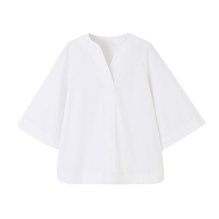 「 鹦鹉梨 」COMMON VALUE 进口面料弧领短袖中式衬衣25X050301