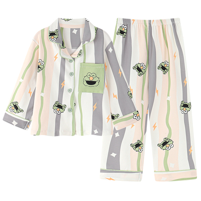 芝麻街睡衣女款秋冬季德绒家居服