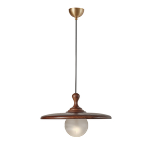 设计师餐厅灯吊灯吧台飞碟灯实木法式中古复古侘寂风圆餐桌茶室灯