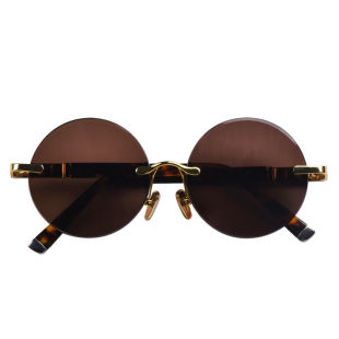 高档水晶石太阳镜男大框开车专用高清清凉养目墨镜仿古眼镜老式遮