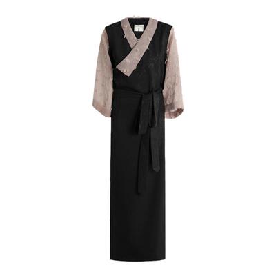 肌理感立体剪花新中式连衣裙