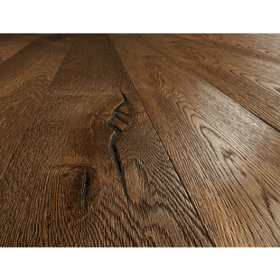 烟熏复古美式三层实木复合地板橡木地板家用地暖锁扣侘寂风超大板