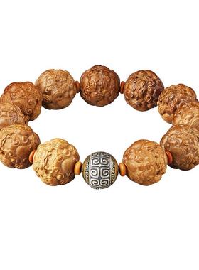 貔貅金丝楠木手串文玩佛珠老料