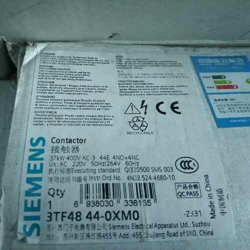 议价西门子接触器3TF48  44-OXMO，电压220V