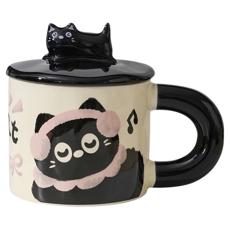 可爱猫咪陶瓷马克杯咖啡杯礼物