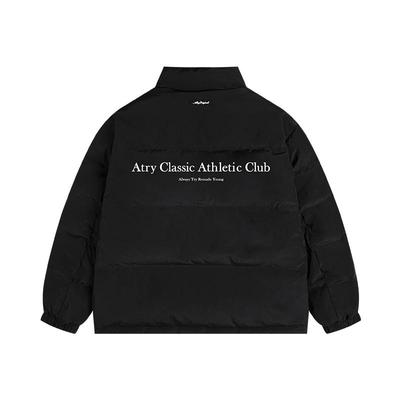 字母标语双面穿羽绒服外套