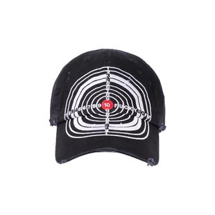 暗黑系街头酷辣破坏靶心棒球帽男女春夏水洗做旧鸭舌帽显脸小y2k