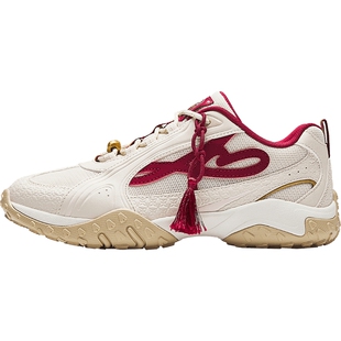 安踏雀跃T头薄底鞋女新年本命年红色新国风鞋子芭蕾风休闲运动鞋