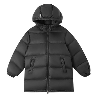 安奈儿童装男童女童中长款羽绒服2025冬新款中大童保暖厚羽绒外套