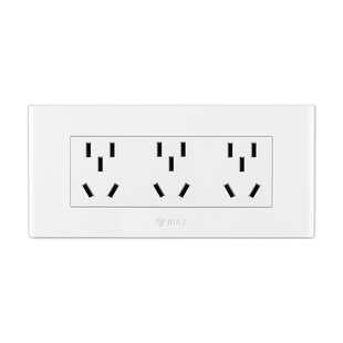 公牛118型开关插座墙壁暗装长方形连体六孔九孔联排拓展面板多孔