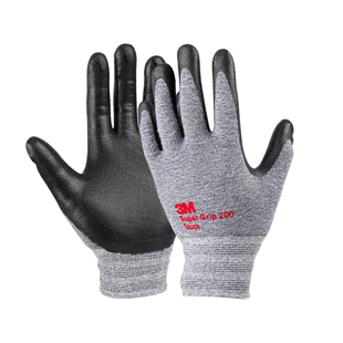 3m舒适型防滑耐磨工业工作手套专用防护防割透气丁腈涂掌浸胶手套