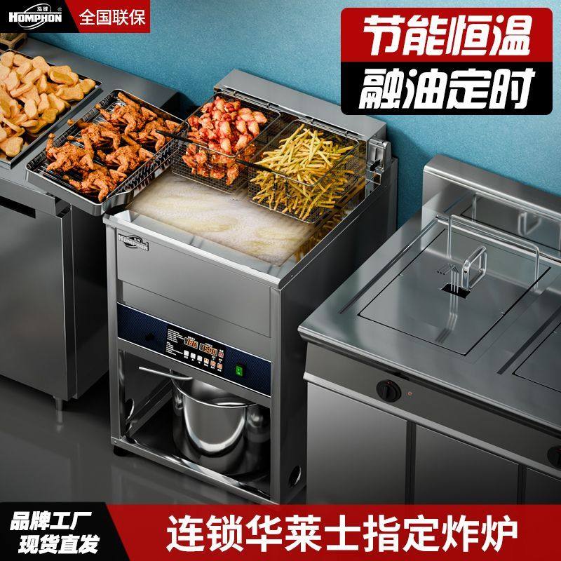 泓锋商用电热电炸炉立式油炸锅大容量炸鸡排机器双缸恒温油条炸串