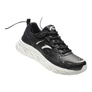 安踏黑色运动鞋女款2026冬季新款正品密网轻便耐磨减震软底跑步鞋