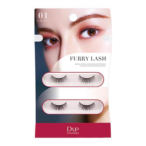 DUP绒毛质感假睫毛furry lash 2对自然卷翘仿真细腻 日本原装正品