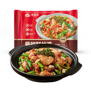 谷言鲜炒鸡510g家宴菜半成品方便速食鸡肉冷冻快手预制菜家庭装