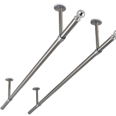 不锈钢晾衣杆阳台固定式顶装单杆