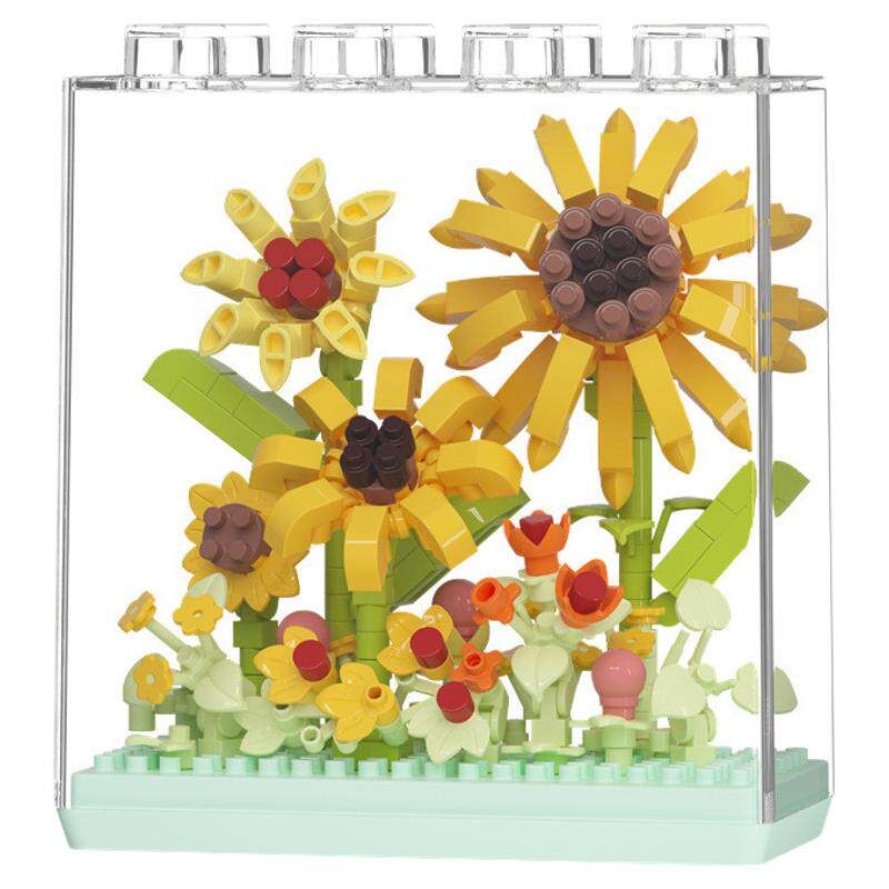 教师节礼物手工diy花束积木摆件