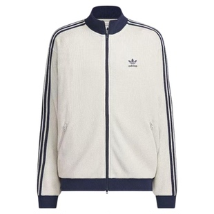 阿迪达斯Adidas三叶草2025新款男女同款韩版华夫格外套夹克KC2618