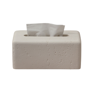 洞石纸巾盒高级感客厅高档轻奢高级桌面收纳盒高端擦手纸盒抽纸盒