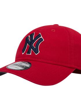 NEW ERA纽亦华26新品MLB复古红色棒球帽男女同款软顶NE940