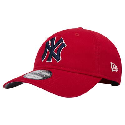 New Era纽亦华26新品MLB棒球帽复古软顶红色NE940