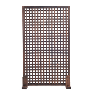 木栅栏网格阳台壁挂隔断花架庭院围栏护栏爬藤架网片碳化围墙栅栏