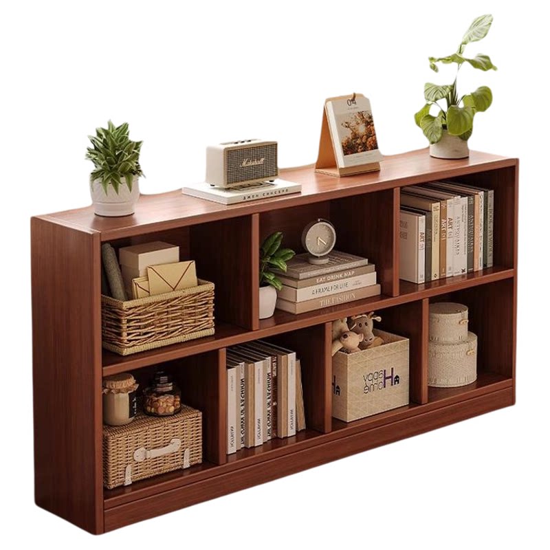 书架落地置物架储物收纳格子组合柜展示架子家用客厅一体靠墙书柜